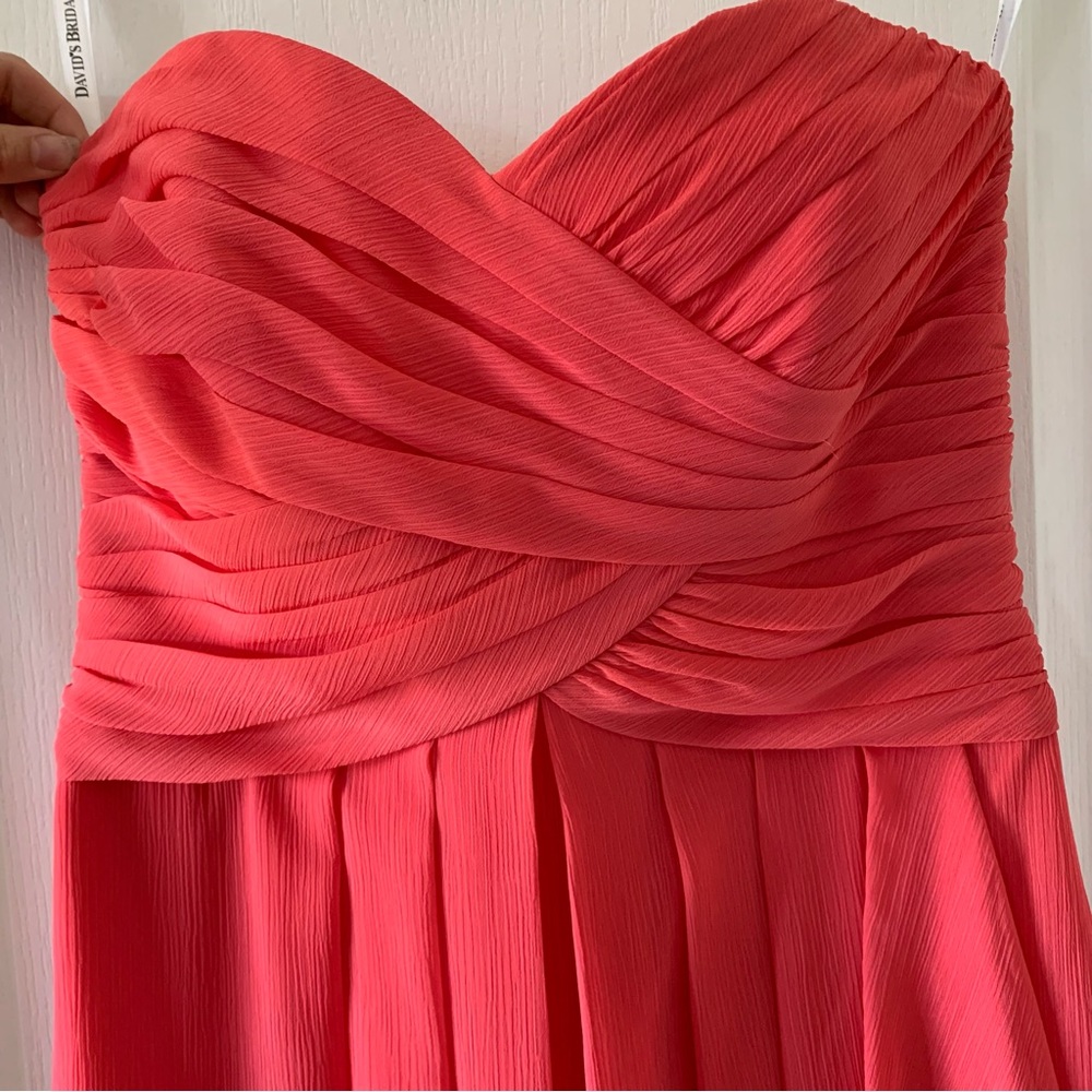 David’sBridal Guava sweetheart mini dress - Picture 3 of 5